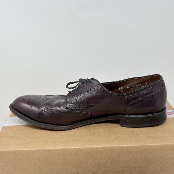 Vintage Allen Edmonds Concord Wingtip Oxford 12 B Burgundy Brogue 5177 USA main image 10